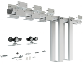 Pocket Door Frame with Split Studs and Steel Track for 36" Door
